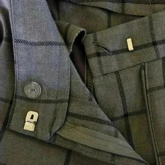 ASOS High Waist Gray Windowpane Shorts Size 6 - Picture 9 of 9